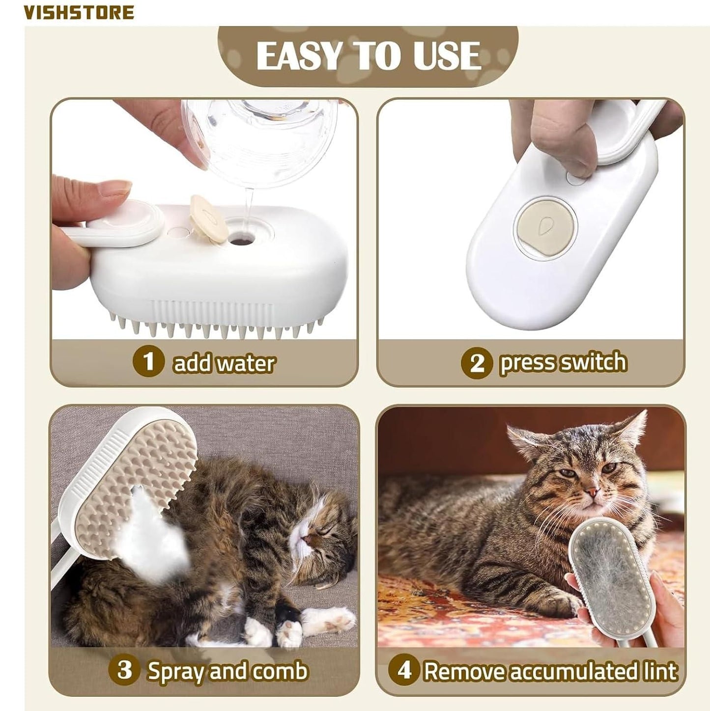 3 in 1 Pet Hair Removal Comb