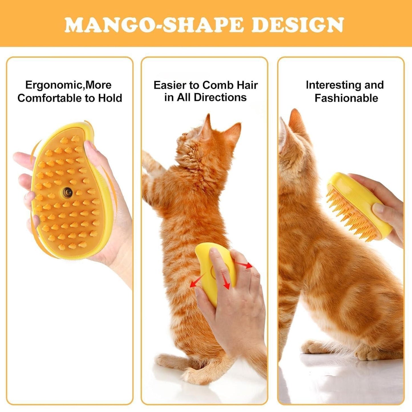 3 in 1 Pet Hair Removal Steam Comb